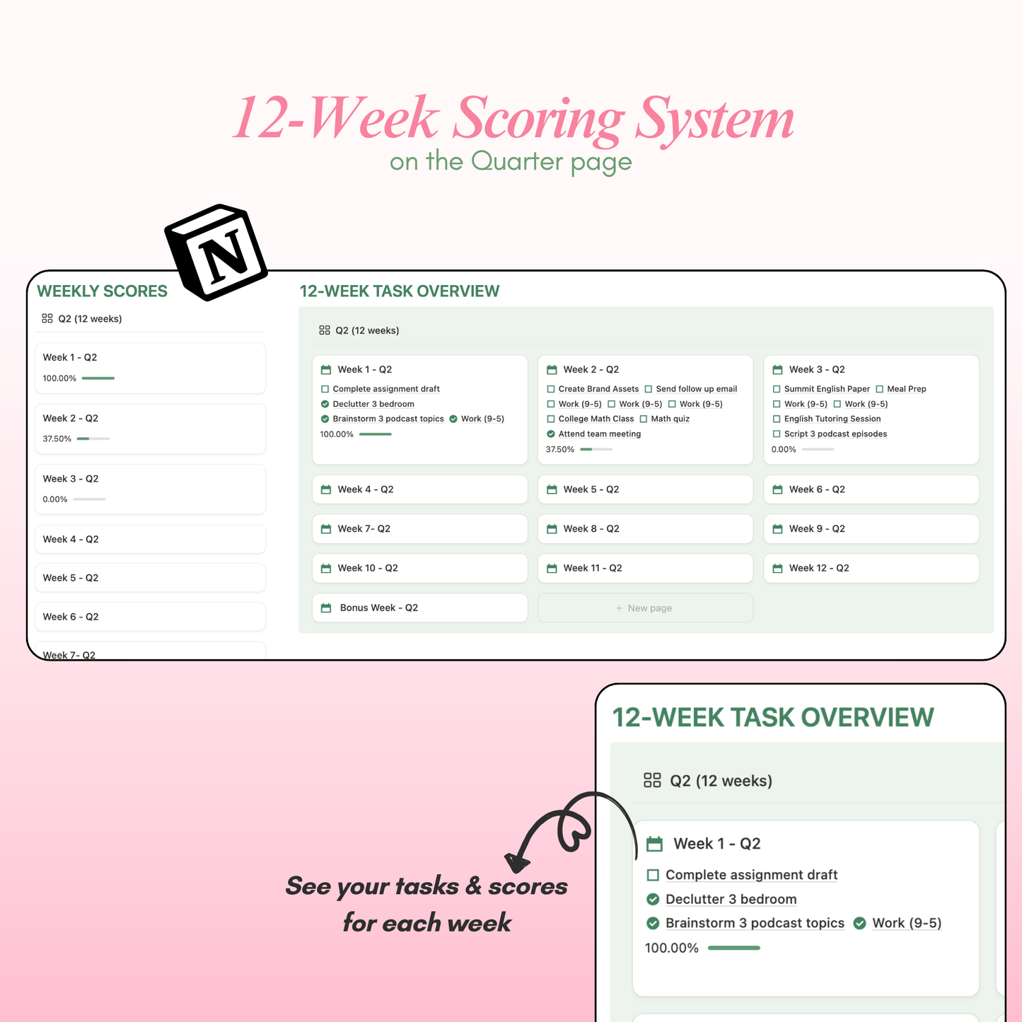 Rebrand-Her Life Planner | Notion Template for Productivity & Goal Setting