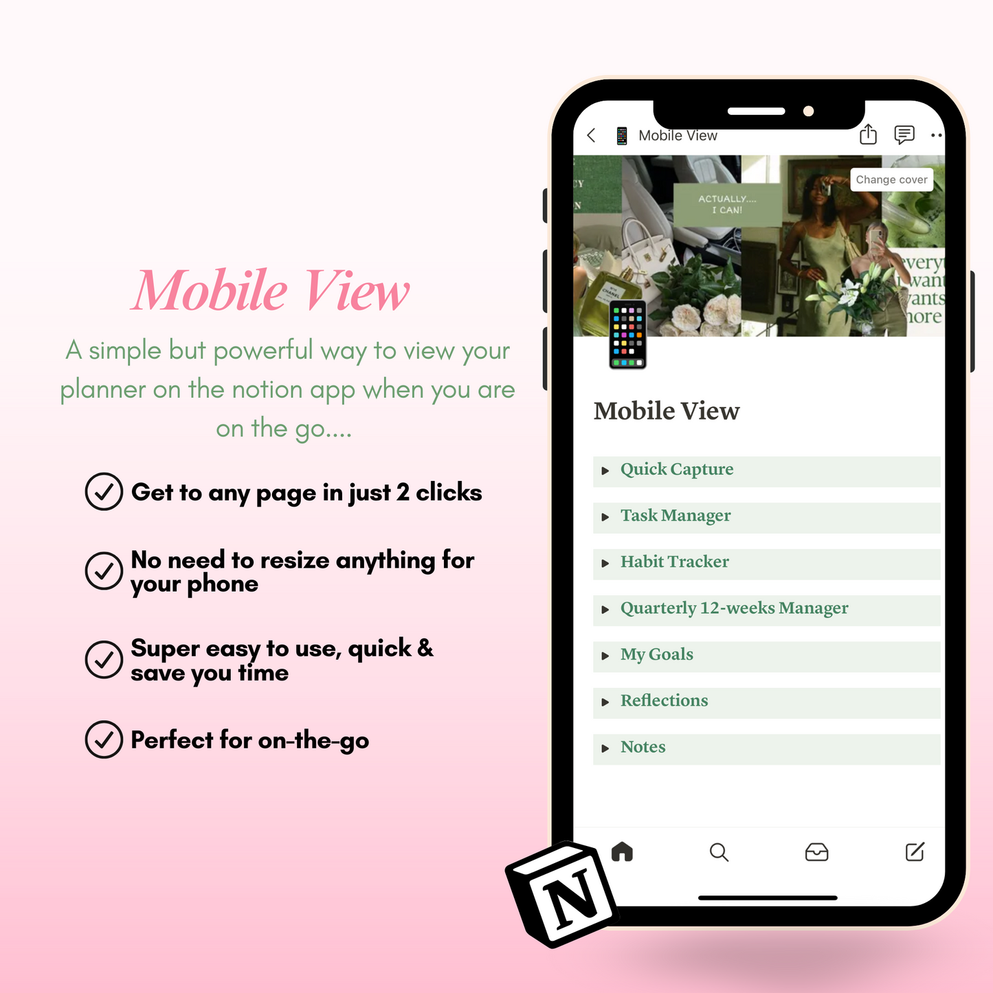 Rebrand-Her Life Planner | Notion Template for Productivity & Goal Setting